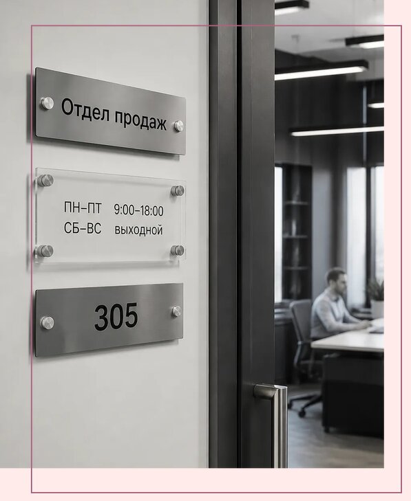 Офисные таблички на дверь в Азнакаеве по цене от 5028 р. | Аванза-Знк