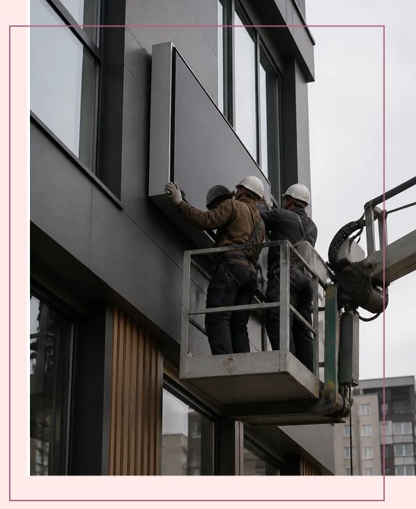 Монтаж световых коробов для наружной рекламы в Азнакаеве